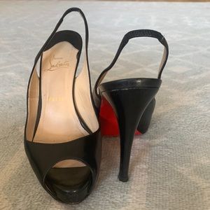 Christian louboutin black platform heels